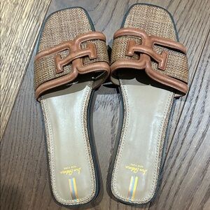 Sam Edelman Tan and Brown Slide Sandals